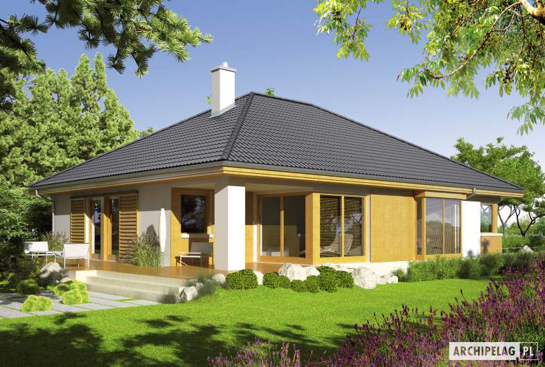 Projekt domu Glen II G1 MULTI-COMFORT - wizualizacja ogrodowa