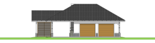 Projekt domu Garaż G25 w. IV - elewacja frontowa