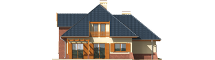 Projekt domu Nastazja G1 - elewacja tylna