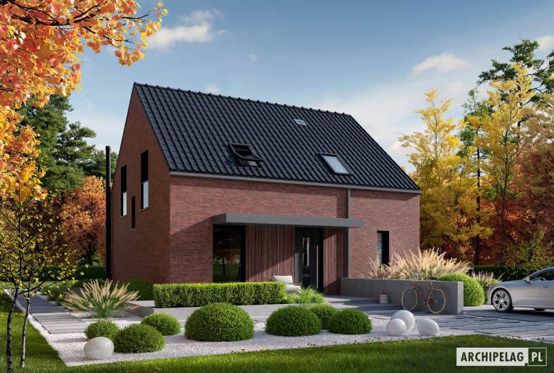 Projekt domu Mini 13 PLUS (wersja B) - wizualizacja frontowa
