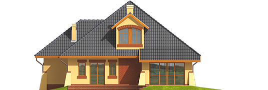 Inez G2 - Projekt domu Inez G2 - elewacja tylna