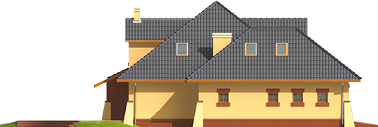 Inez G2 - Projekt domu Inez G2 - elewacja lewa