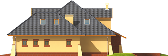 Inez G2 - Projekt domu Inez G2 - elewacja lewa