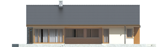 Alberta G1 - Projekt domu Alberta G1 - elewacja tylna