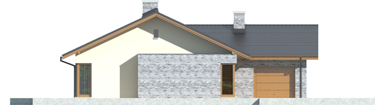 Alberta G1 - Projekt domu Alberta G1 - elewacja lewa