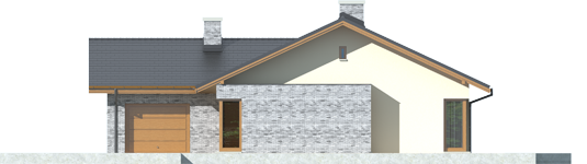 Alberta G1 - Projekt domu Alberta G1 - elewacja lewa