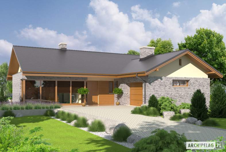 Projekt domu Alberta G1 - wizualizacja frontowa