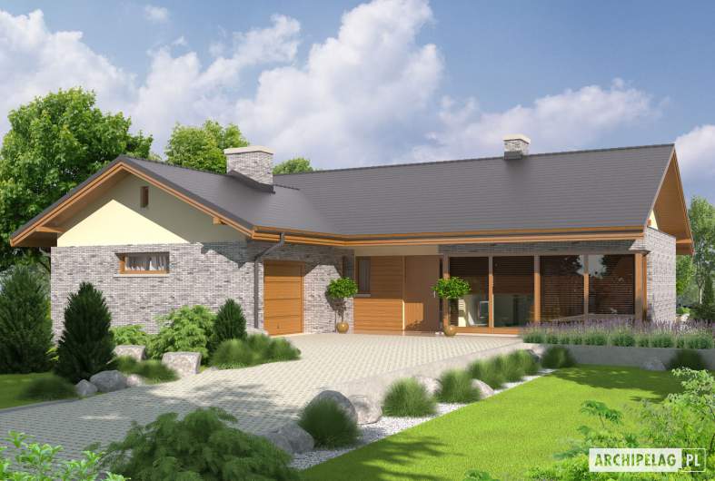 Projekt domu Alberta G1 - wizualizacja frontowa
