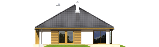 Glen IV G1 - Projekt domu Glen IV G1 - elewacja tylna