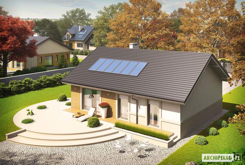 Projekt domu Kornel IV ENERGO - widok z góry