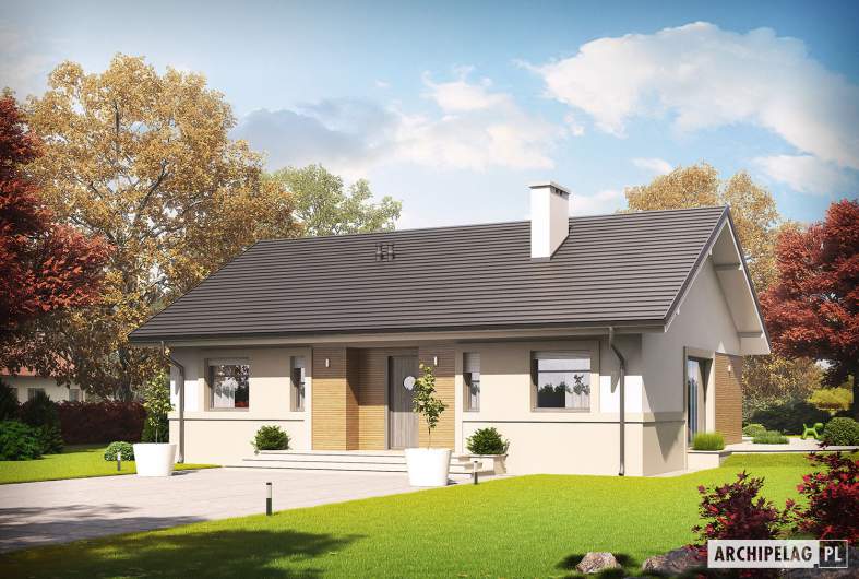 Projekt domu Kornel IV ENERGO - wizualizacja frontowa