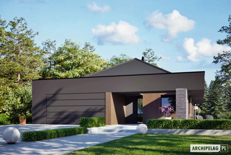 Projekt domu EX 22 G2 (wersja A) ENERGO PLUS - wizualizacja frontowa