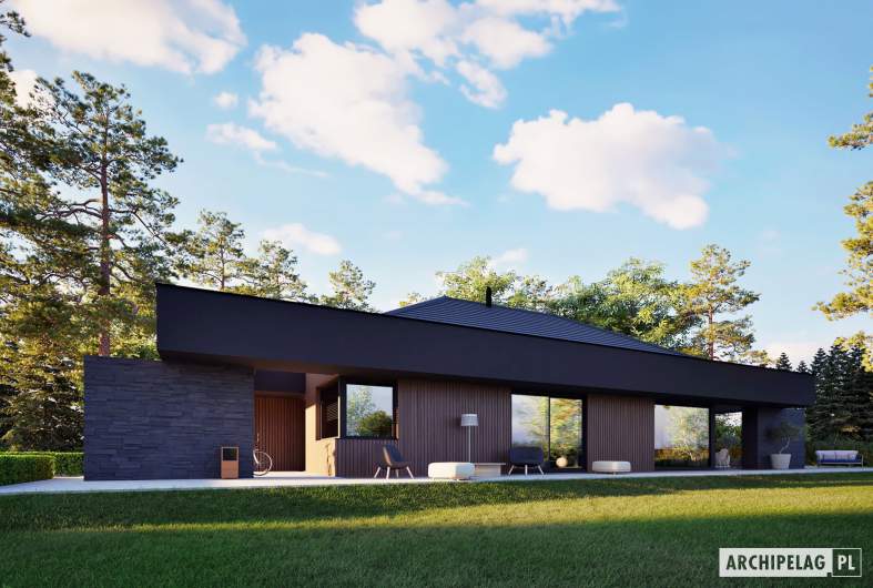 Projekt domu EX 22 G2 (wersja A) ENERGO PLUS - wizualizacja ogrodowa