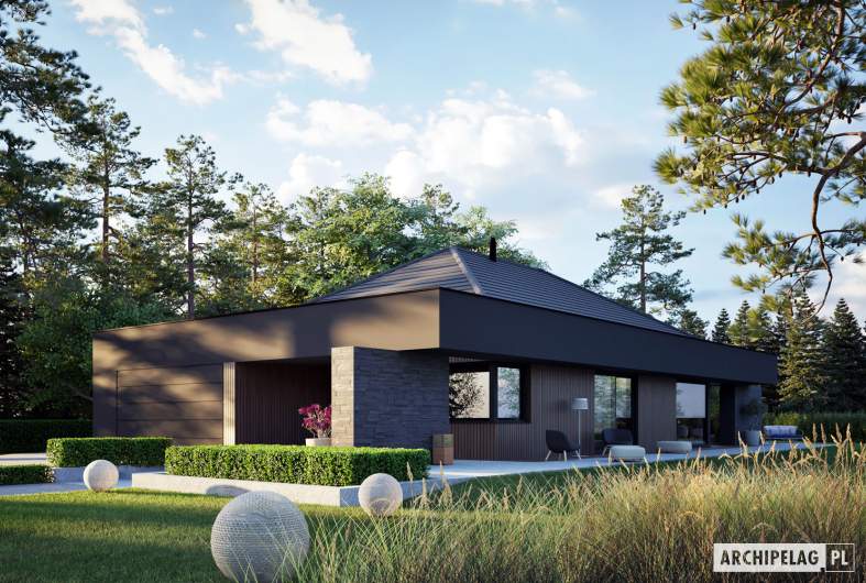 Projekt domu EX 22 G2 (wersja A) ENERGO PLUS - wizualizacja frontowa