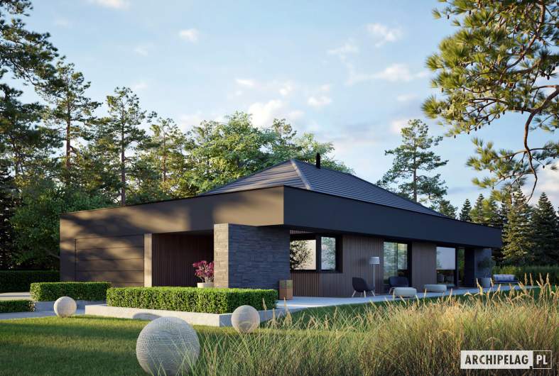 Projekt domu EX 22 G2 (wersja A) ENERGO PLUS - wizualizacja frontowa
