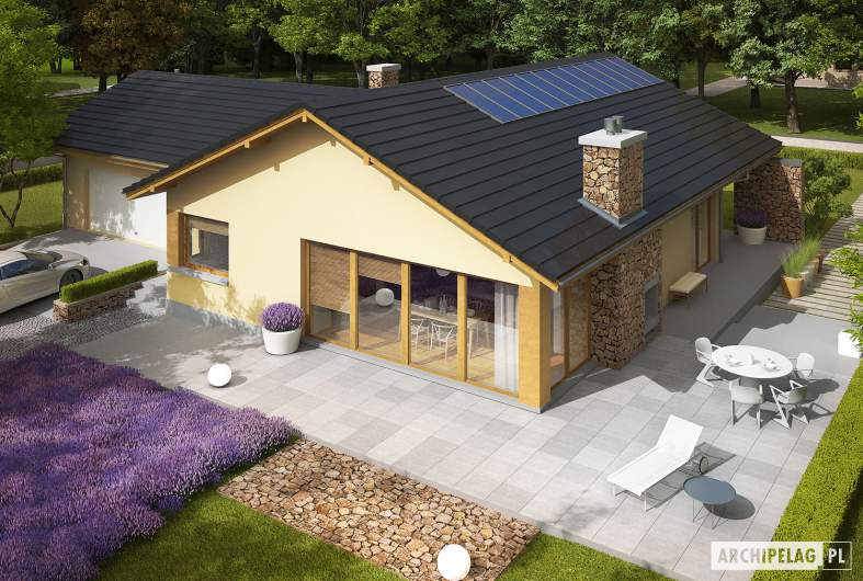 Projekt domu India G2 (wersja B) MULTI-COMFORT - widok z góry