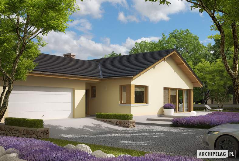 Projekt domu India G2 (wersja B) MULTI-COMFORT - wizualizacja frontowa