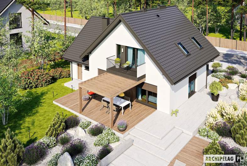 Projekt domu Mini 8 w. II G1 - widok z góry