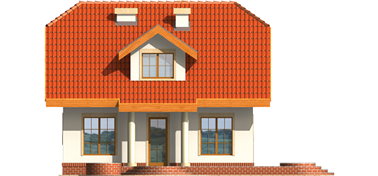 Percy - Projekt domu Perełka - elewacja tylna