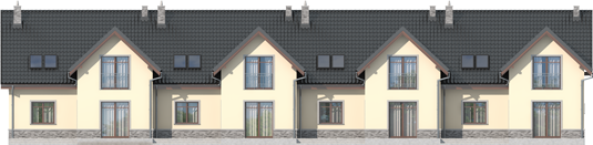 Simba G1 - Projekt domu Simba G1 - elewacja tylna