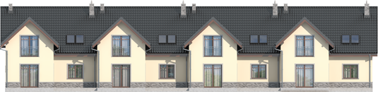 Simba G1 - Projekt domu Simba G1 - elewacja tylna