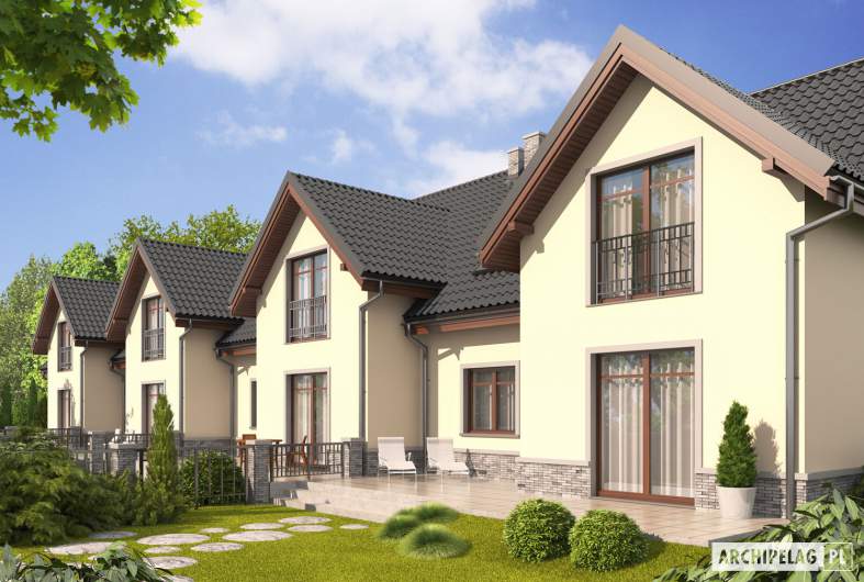 Projekt domu Simba G1 - wizualizacja ogrodowa
