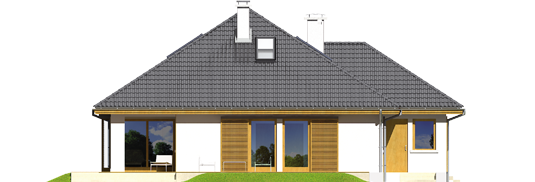 Glen III G2 - Projekty domów ARCHIPELAG - Glen III G2 - elewacja tylna