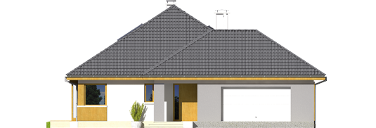 Glen III G2 - Projekty domów ARCHIPELAG - Glen III G2 - elewacja frontowa