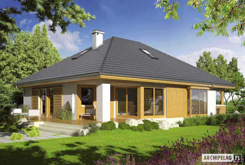 Projekt domu Glen III G2 - Projekty domów ARCHIPELAG - Glen III G2 - wizualizacja ogrodowa