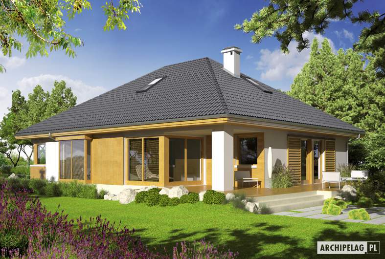 Projekt domu Glen III G2 - Projekty domów ARCHIPELAG - Glen III G2 - wizualizacja ogrodowa