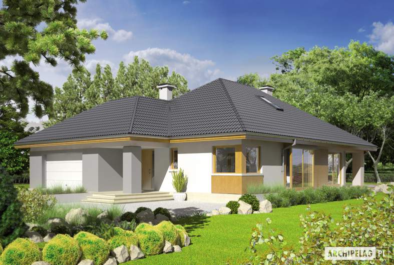 Projekt domu Glen III G2 - Projekty domów ARCHIPELAG - Glen III G2 - wizualizacja frontowa