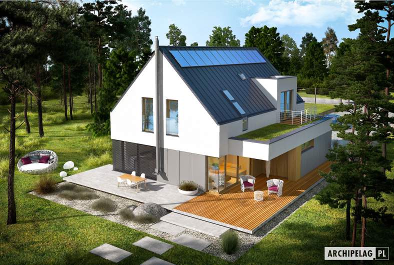 Projekt domu Adam G2 ENERGO PLUS - widok z góry