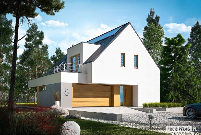 Projekt domu Adam G2 ENERGO PLUS - wizualizacja frontowa