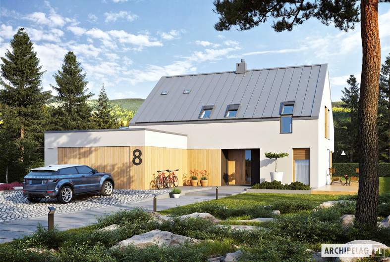 Projekt domu Malkolm G2 ENERGO PLUS - wizualizacja frontowa