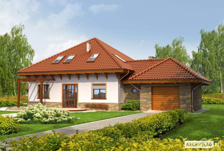 Projekt domu Ala G1 - wizualizacja frontowa