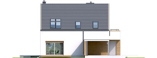 Oscar ENERGO - Projekt domu Oskar (z wiatą) - elewacja frontowa