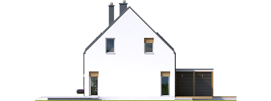 Oscar ENERGO - Projekt domu Oskar (z wiatą) - elewacja prawa