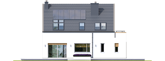 Oscar ENERGO - Projekt domu Oskar (z wiatą) - elewacja tylna