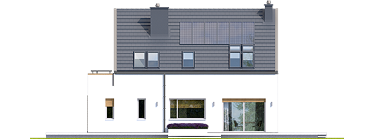 Oscar ENERGO - Projekt domu Oskar (z wiatą) - elewacja tylna