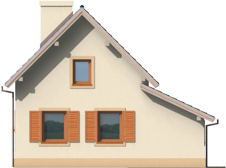 Teres - Projekt domu Tereska - elewacja tylna