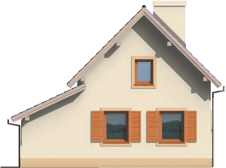 Teres - Projekt domu Tereska - elewacja tylna