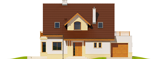 Mati III G1 Mocca - Projekt domu Mati III G1 Mocca - elewacja frontowa