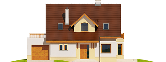 Mati III G1 Mocca - Projekt domu Mati III G1 Mocca - elewacja frontowa