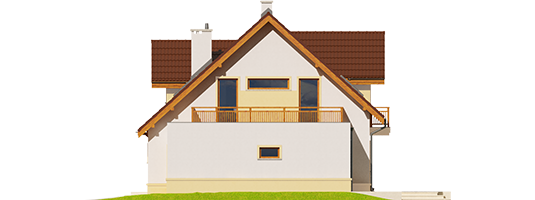 Mati III G1 Mocca - Projekt domu Mati III G1 Mocca - elewacja prawa