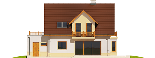 Mati III G1 Mocca - Projekt domu Mati III G1 Mocca - elewacja tylna