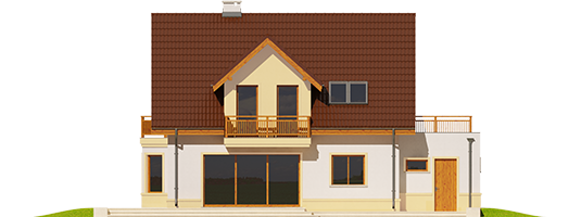 Mati III G1 Mocca - Projekt domu Mati III G1 Mocca - elewacja tylna