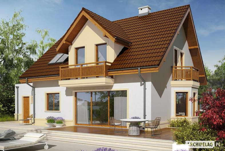 Projekt domu Mati III G1 Mocca - wizualizacja ogrodowa