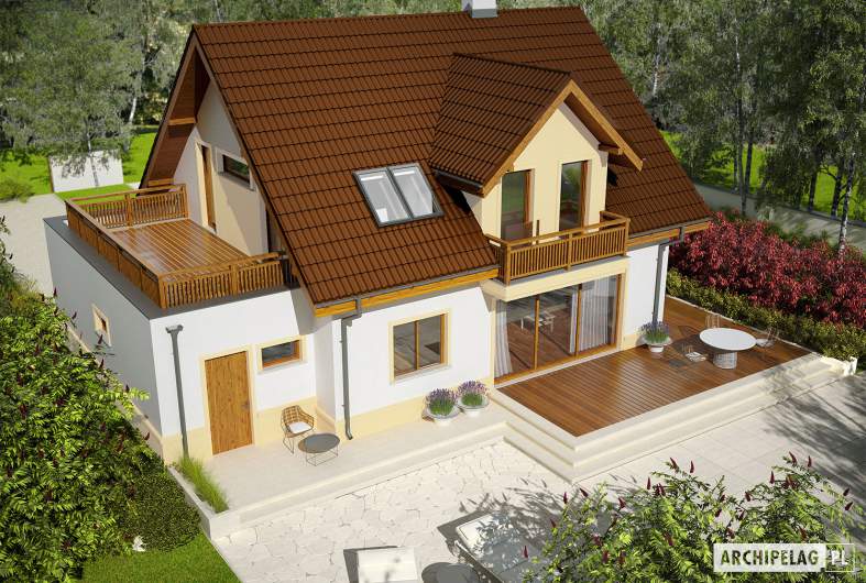 Projekt domu Mati III G1 Mocca - widok z góry