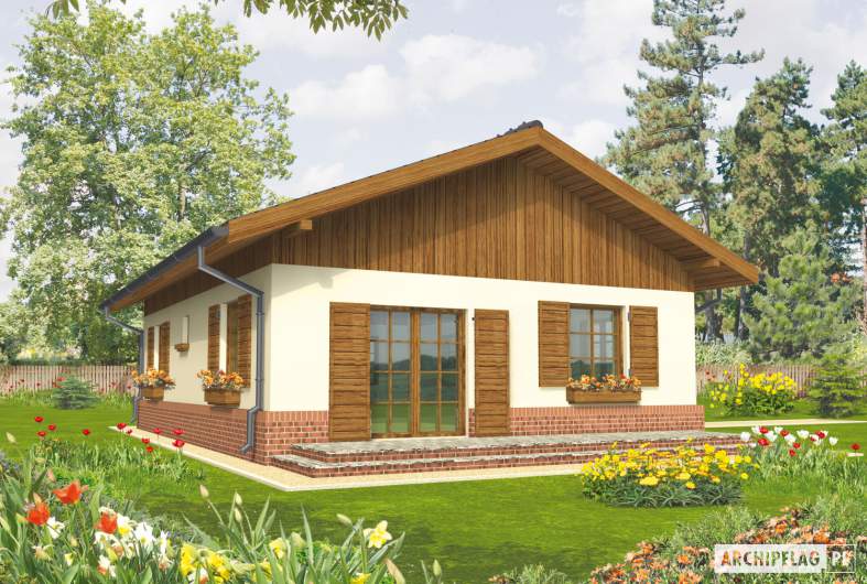 Projekt domu Nadia - wizualizacja ogrodowa