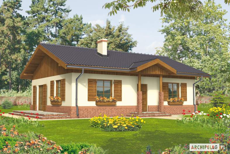 Projekt domu Nadia - wizualizacja frontowa